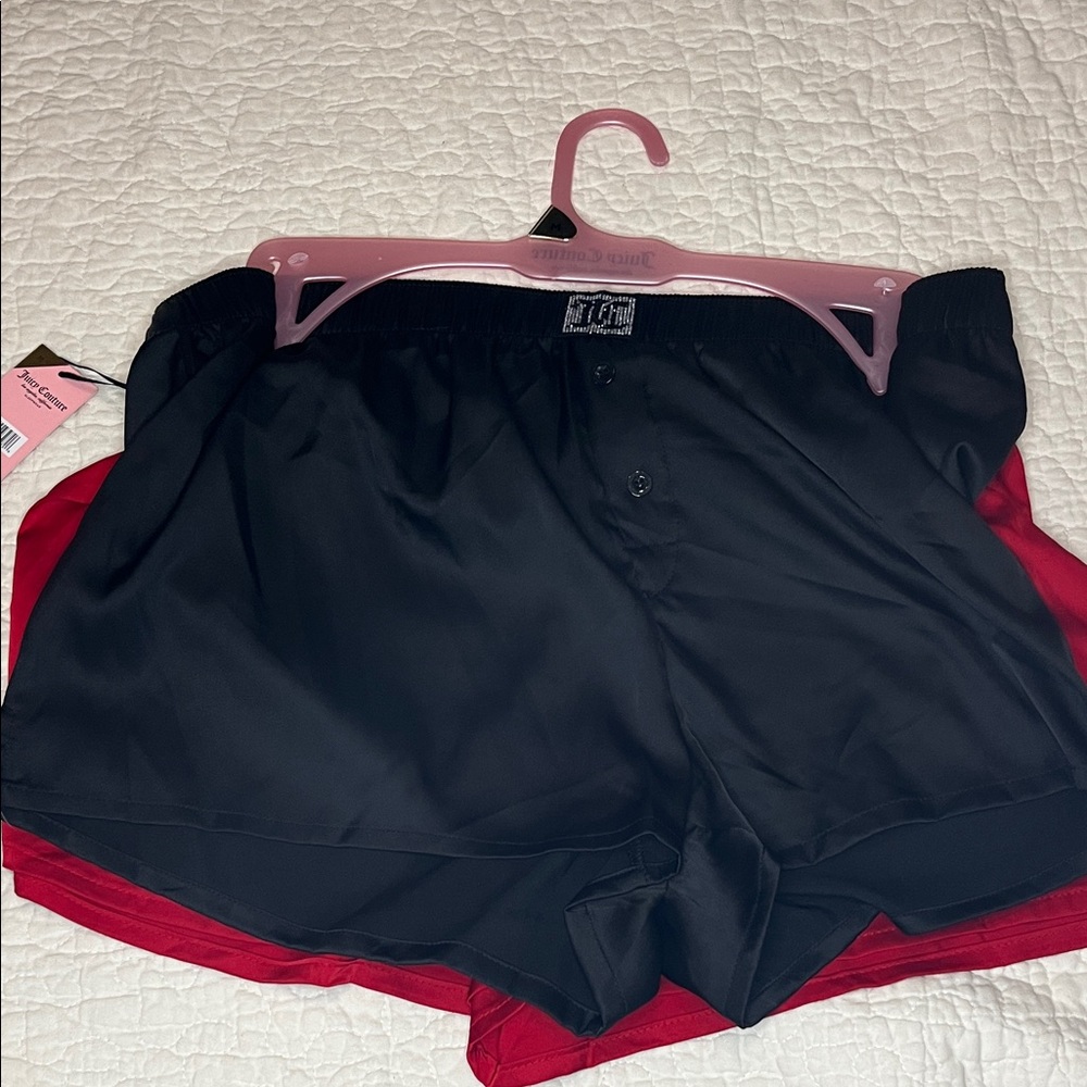 Juicy Couture Black and Red Athletic Shorts